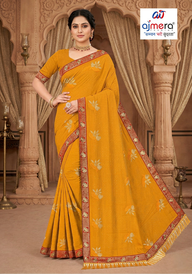 Fandy Dyed Matching Saree with Blouse Piece for Premium Ethnic and Traditional Wear | VKM-MATUKI