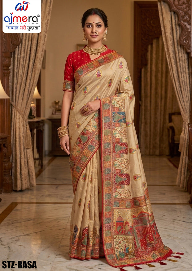 Regal Weave Jacquard Silk Saree With Blouse Piece | STZ-RASA