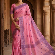 Designer Cotton Saree with Blouse Piece for Premium Ethnic and Traditional Wear | DS-RUHI