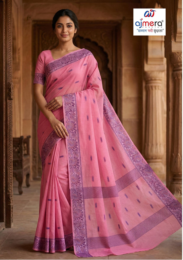 Designer Cotton Saree with Blouse Piece for Premium Ethnic and Traditional Wear | DS-RUHI