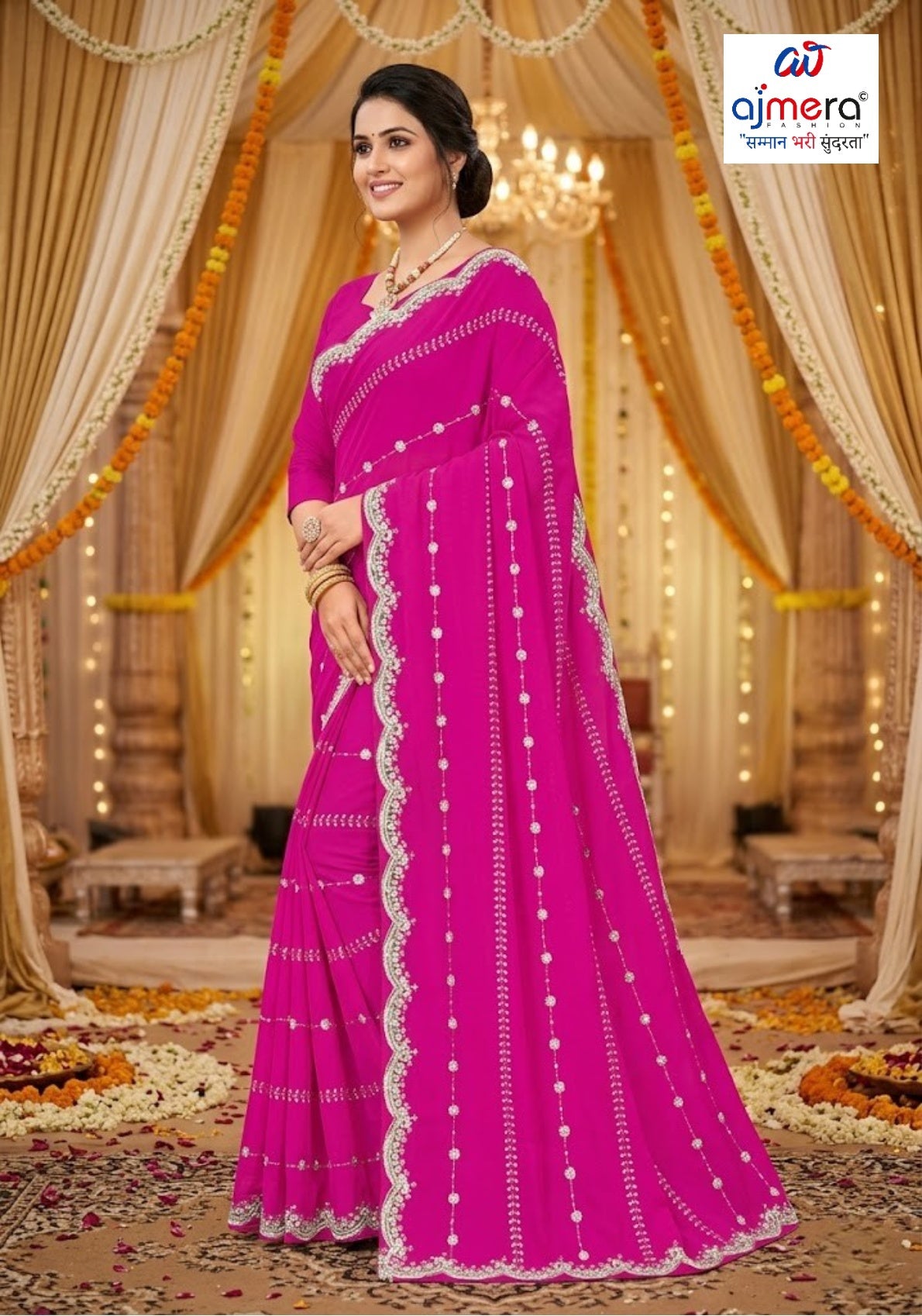 Dyed Matching Saree Manufacturer with Blouse Piece for Premium Ethnic and Traditional Wear | SRS-SHYAM SUNDARI