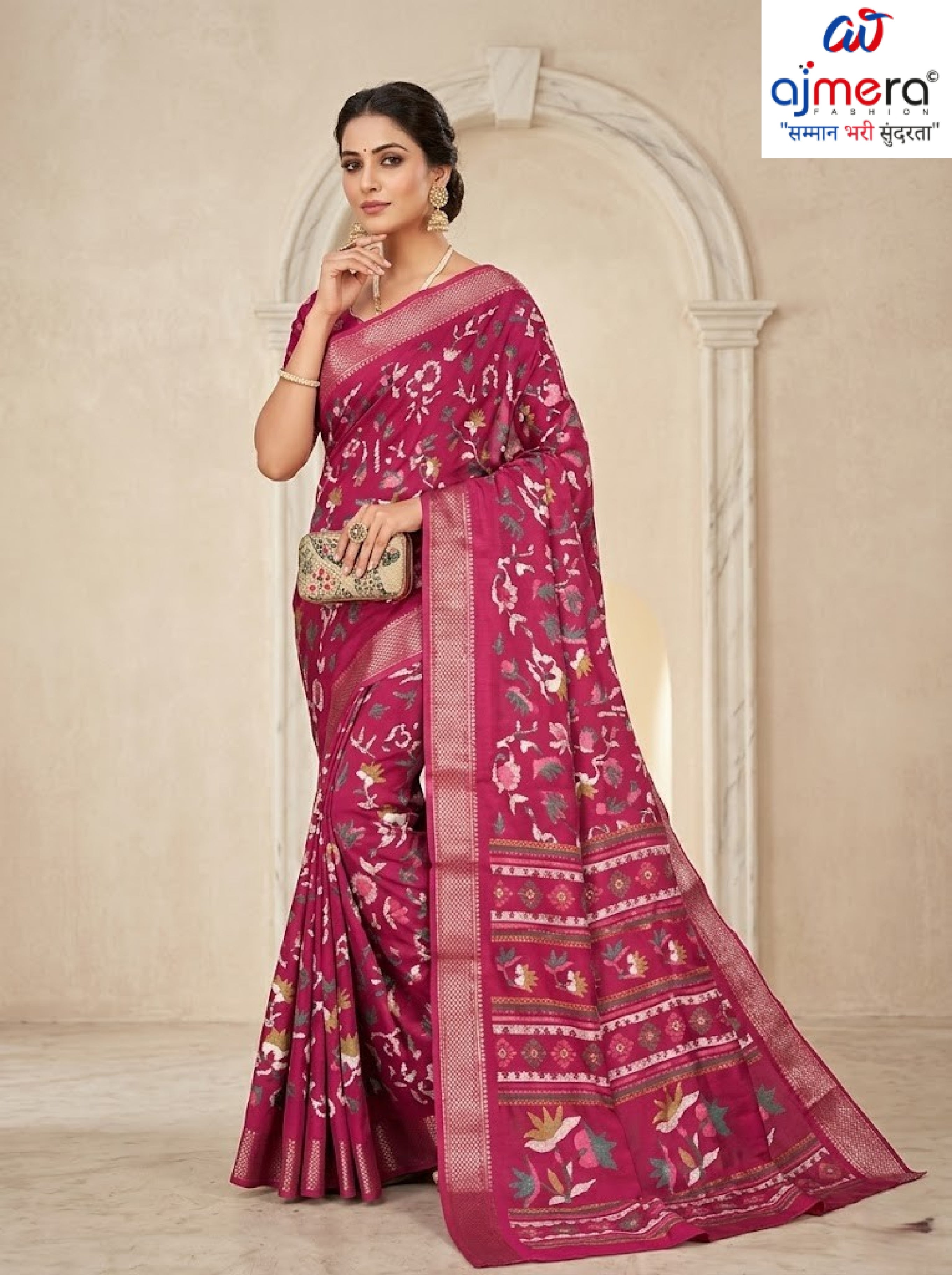 Trendy Printed Saree with Blouse Piece for Women’s Ethnic Wardrobe | RDD-VARSHINI VOL-09