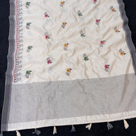 Apricot Linen Saree with Blouse for Premium Ethnic and Festive Wear | ALL-APRICOT-153