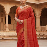 Stylish Rapier Silk Matching Saree Without Blouse | RVR-TANA-TAN