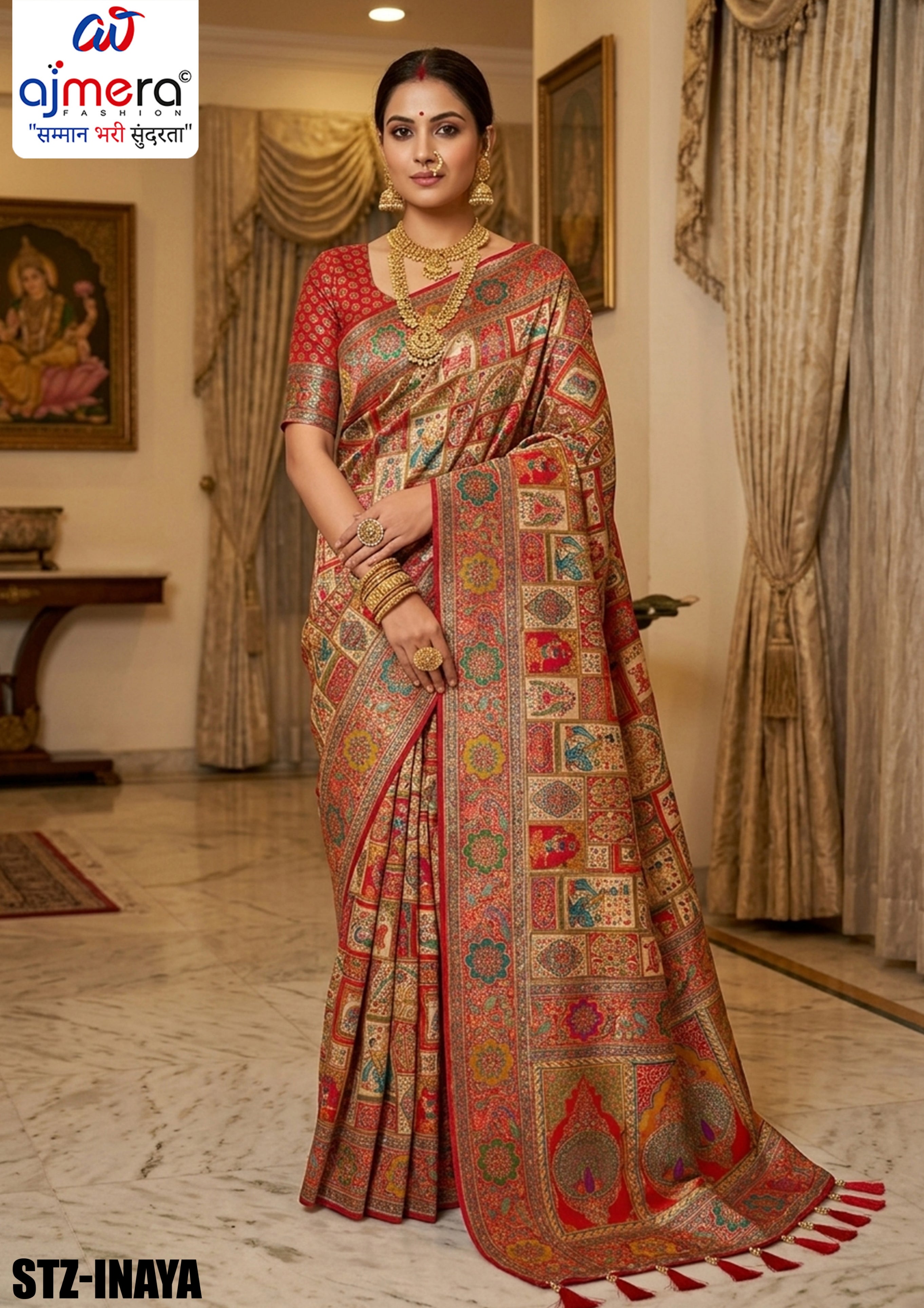 Royal Craft Jacquard Silk Saree With Blouse Piece | STZ-INAYA