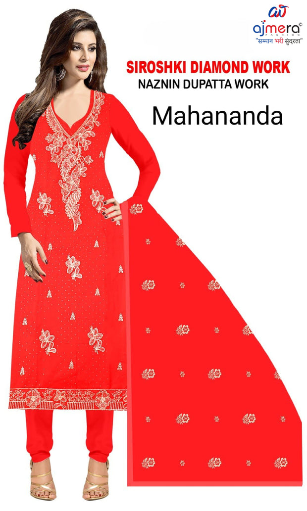 Elegant Semi PC Unstitched Suit Set | MJI-MAHANANDA