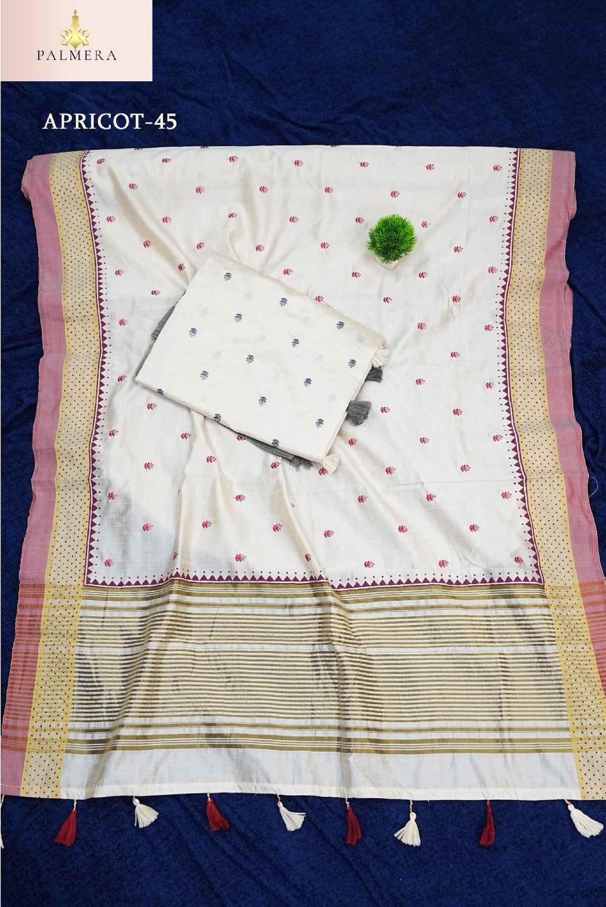 Apricot Khadi Saree with Blouse for Premium Ethnic and Designer Wear | ALL-APRICOT-45