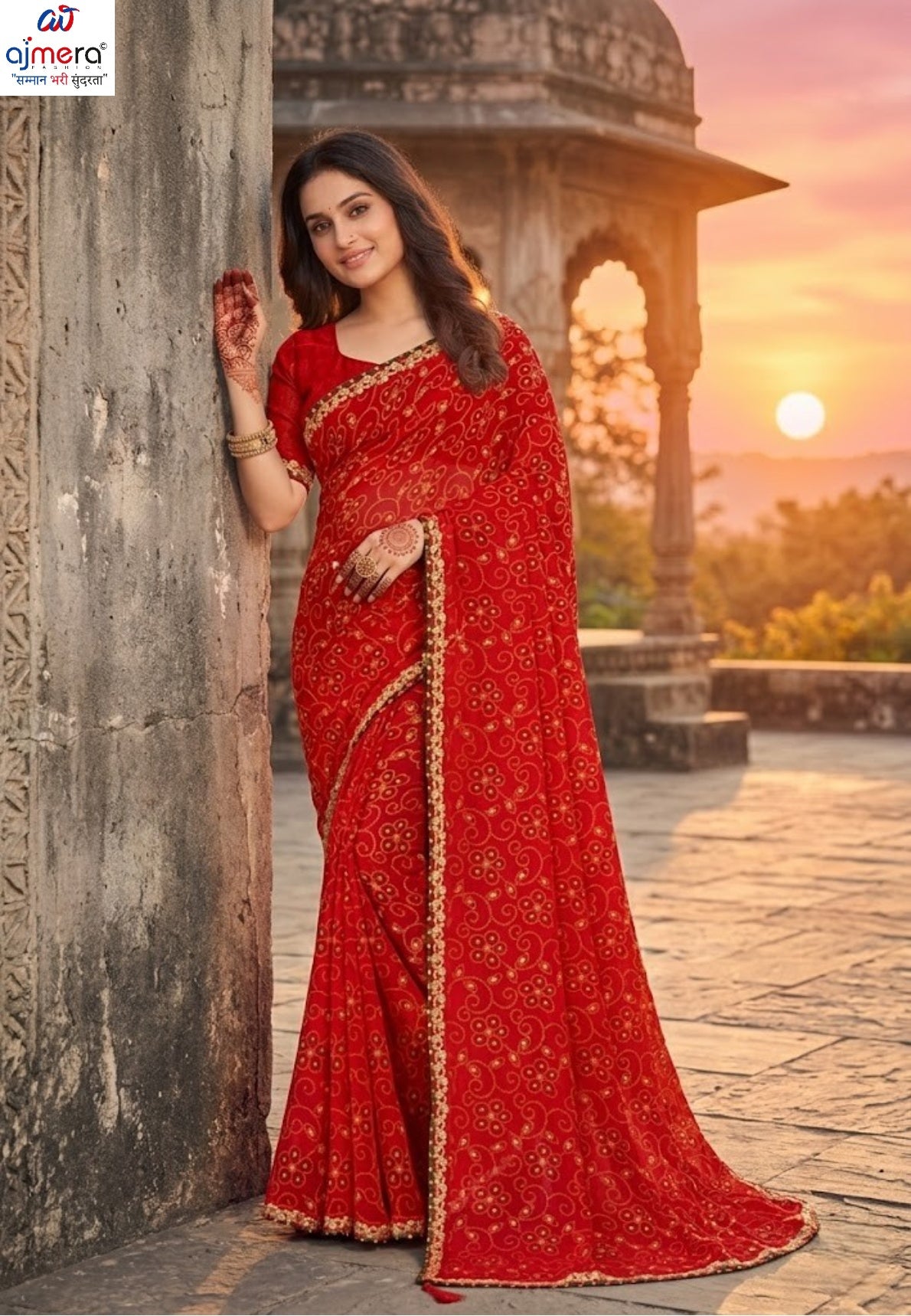 Graceful Printed Saree with Blouse Piece for Modern Ethnic Fashion | JS-SUHAG