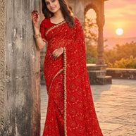 Graceful Printed Saree with Blouse Piece for Modern Ethnic Fashion | JS-SUHAG