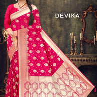 Graceful Jacquard Silk Saree with Blouse Piece for Timeless Ethnic Fashion | VML-DEVIKA