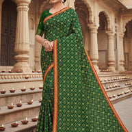 Lycra Designer Dyed Matching Saree without Blouse for Premium Ethnic and Traditional Wear | JP-DHURANDHAR