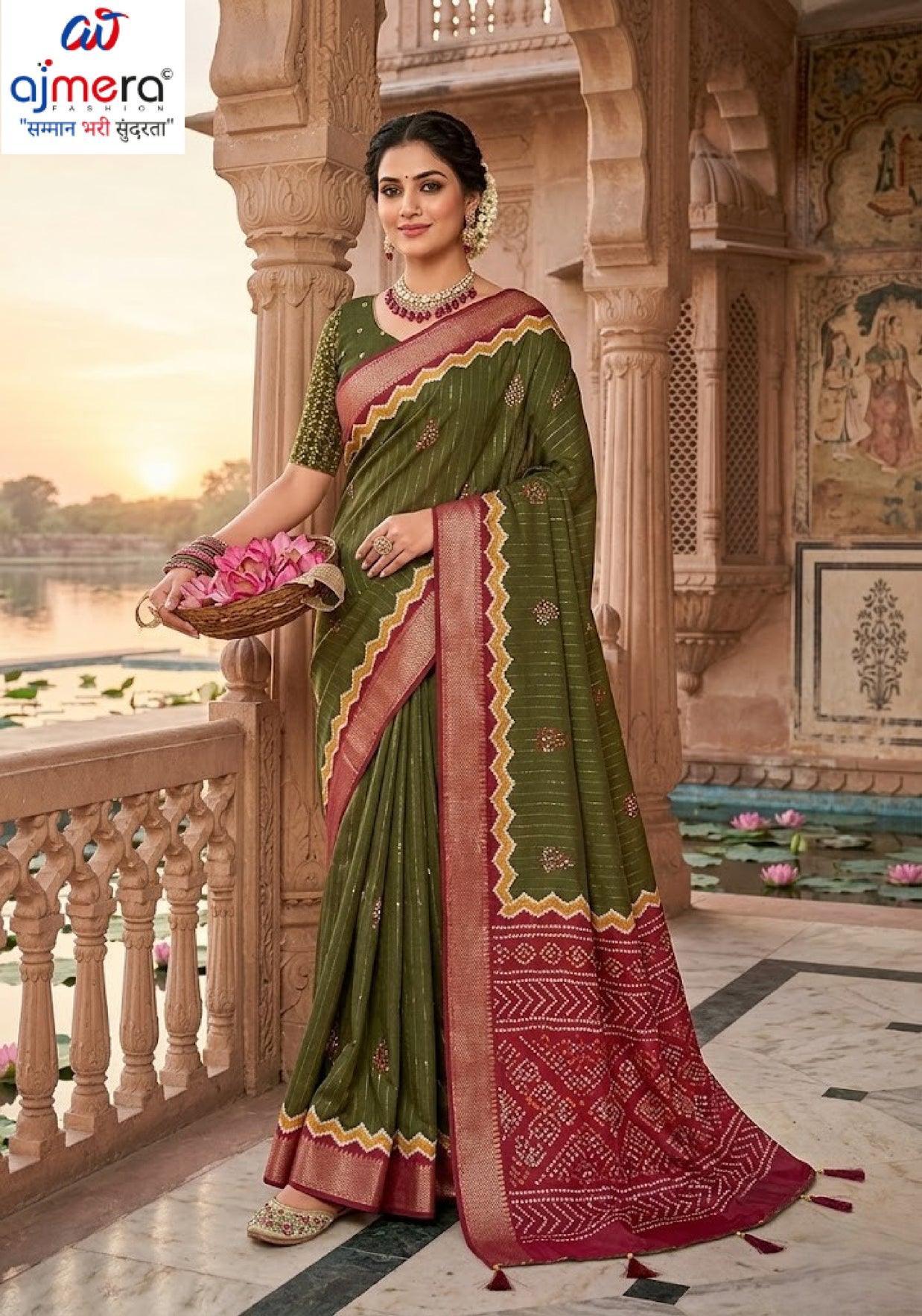 Designer Printed Saree with Blouse Piece for Special Occasions  | VDT-SONAKSHI-4