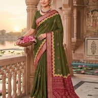 Designer Printed Saree with Blouse Piece for Special Occasions  | VDT-SONAKSHI-4