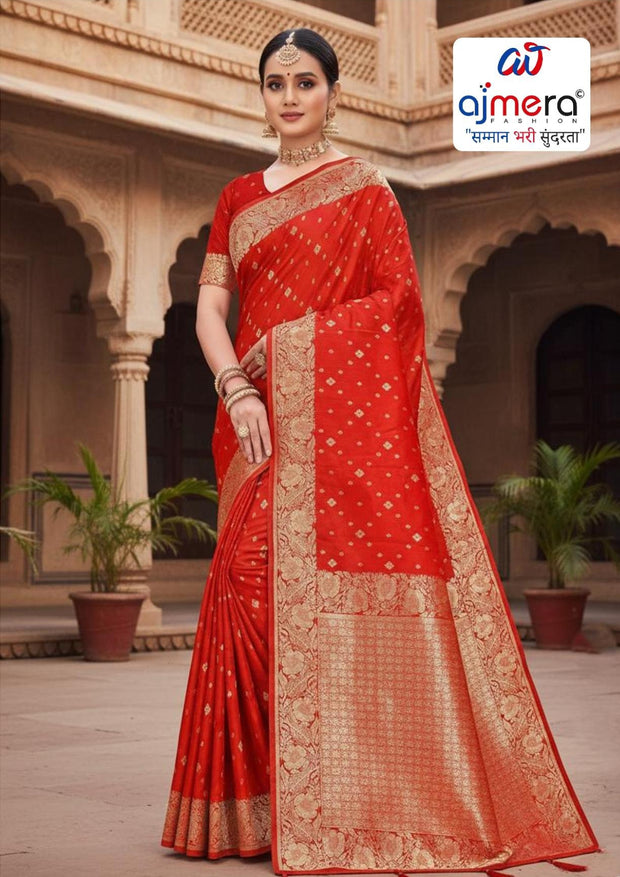 Elegant Jacquard Silk Saree with Designer Blouse Piece for Festive Elegance | MTE-25112