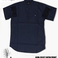 Premium Men's Kurta for Festive & Traditional Wear | AGM-SILKY SATIN PRINT