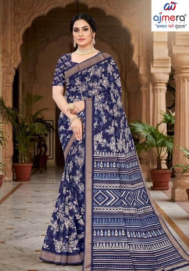 Designer Printed Saree with Blouse Piece for Special Occasions | GLC-ROYAL LADY