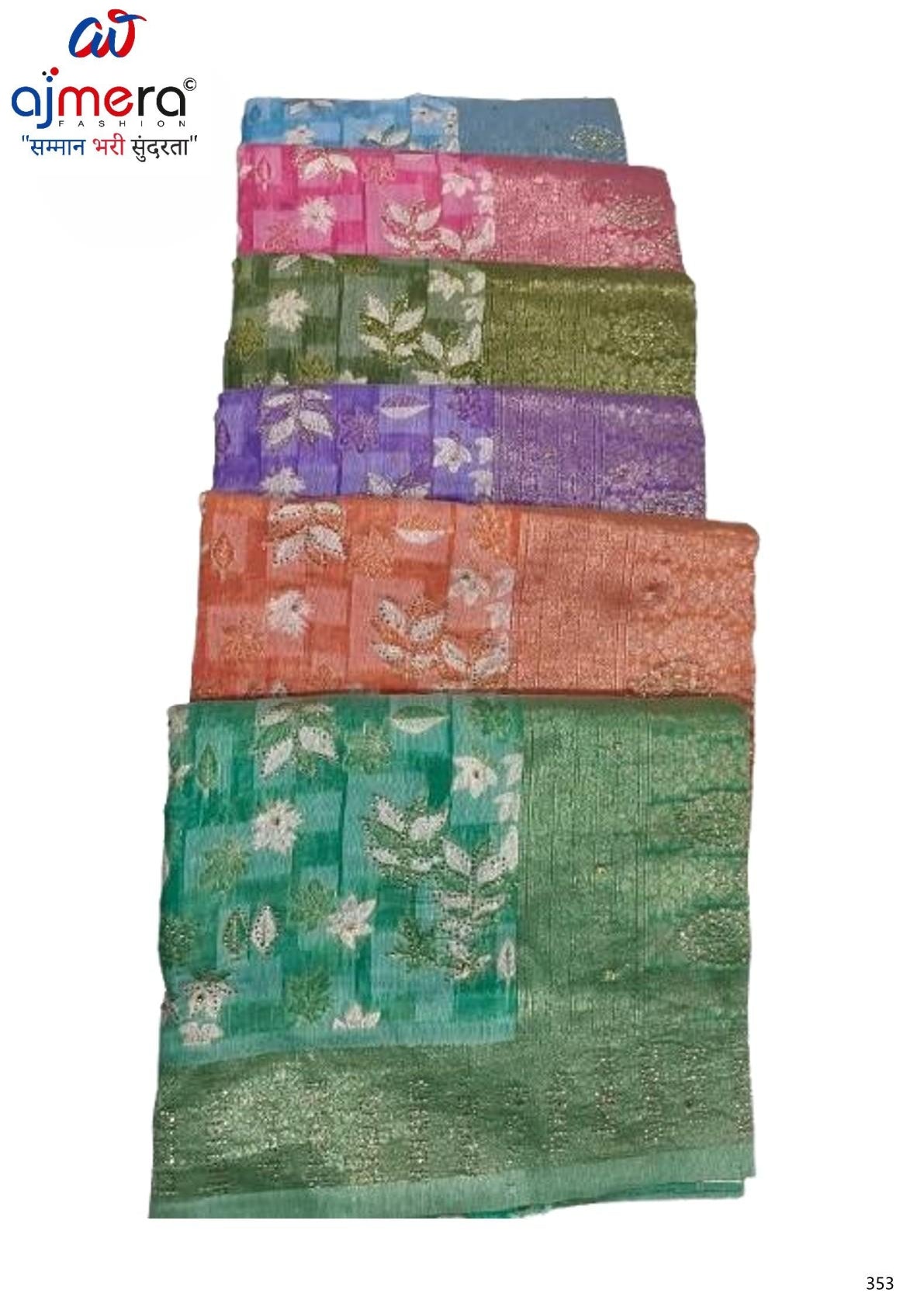 Luxury Jacquard Silk Saree with Blouse Piece for Wedding & Party Wear | SOJ-LILLY LINEN SAROSKI