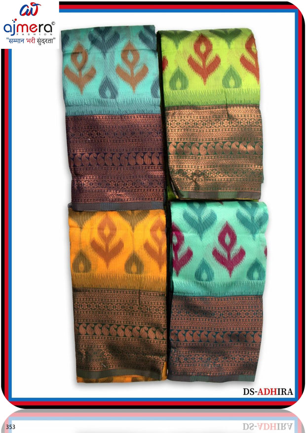 Stylish Jacquard Silk Saree with Blouse Piece for Festive Collection | DS-ADHIRA