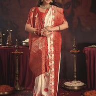 Durgotsav Satin Chiffon Saree with Blouse for Premium Festive and Ethnic Wear | ALL-DURGOTSAV VOL-01