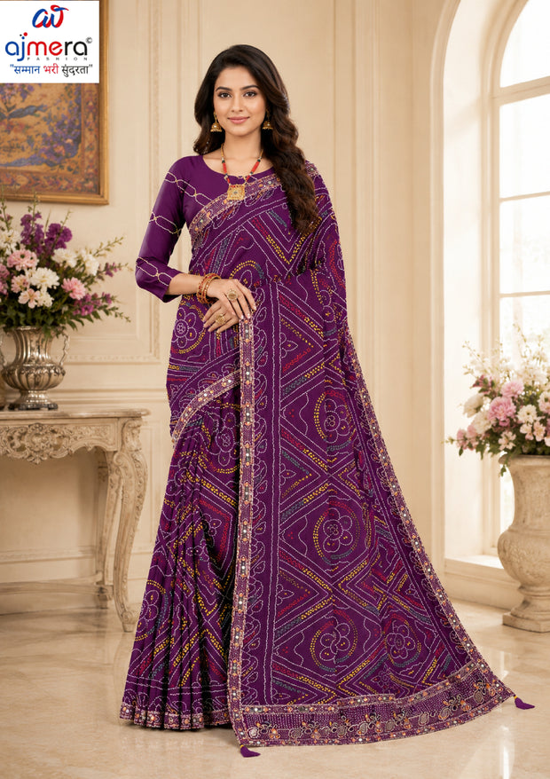 Georgette Print Loose Saree with Blouse for Premium Ethnic and Traditional Wear | TD-SUDHATI