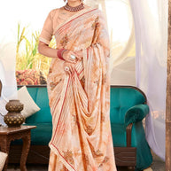 Fashionable Printed Saree with Blouse Piece for Festive Collection | PRM-AC GIRL