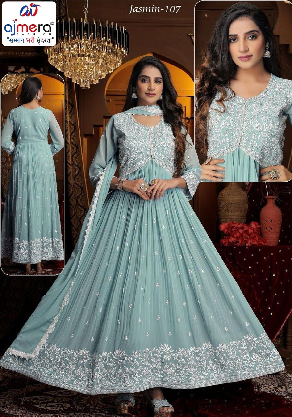 Designer Georgette Gown for Women | SHP-JASMIN-107