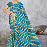 Chic Printed Saree with Blouse Piece for Sophisticated Ethnic Style | SNR-JUMP
