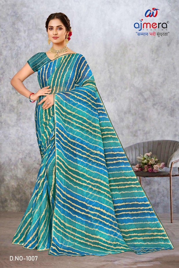 Chic Printed Saree with Blouse Piece for Sophisticated Ethnic Style | SNR-JUMP