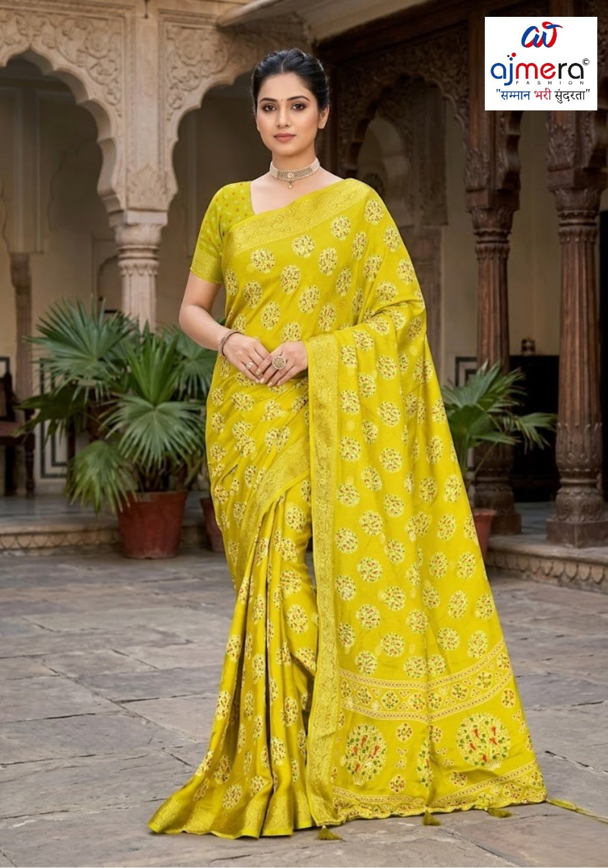 Contemporary Printed Saree with Blouse Piece for Premium Wear | VER-NAZAKAT-42546