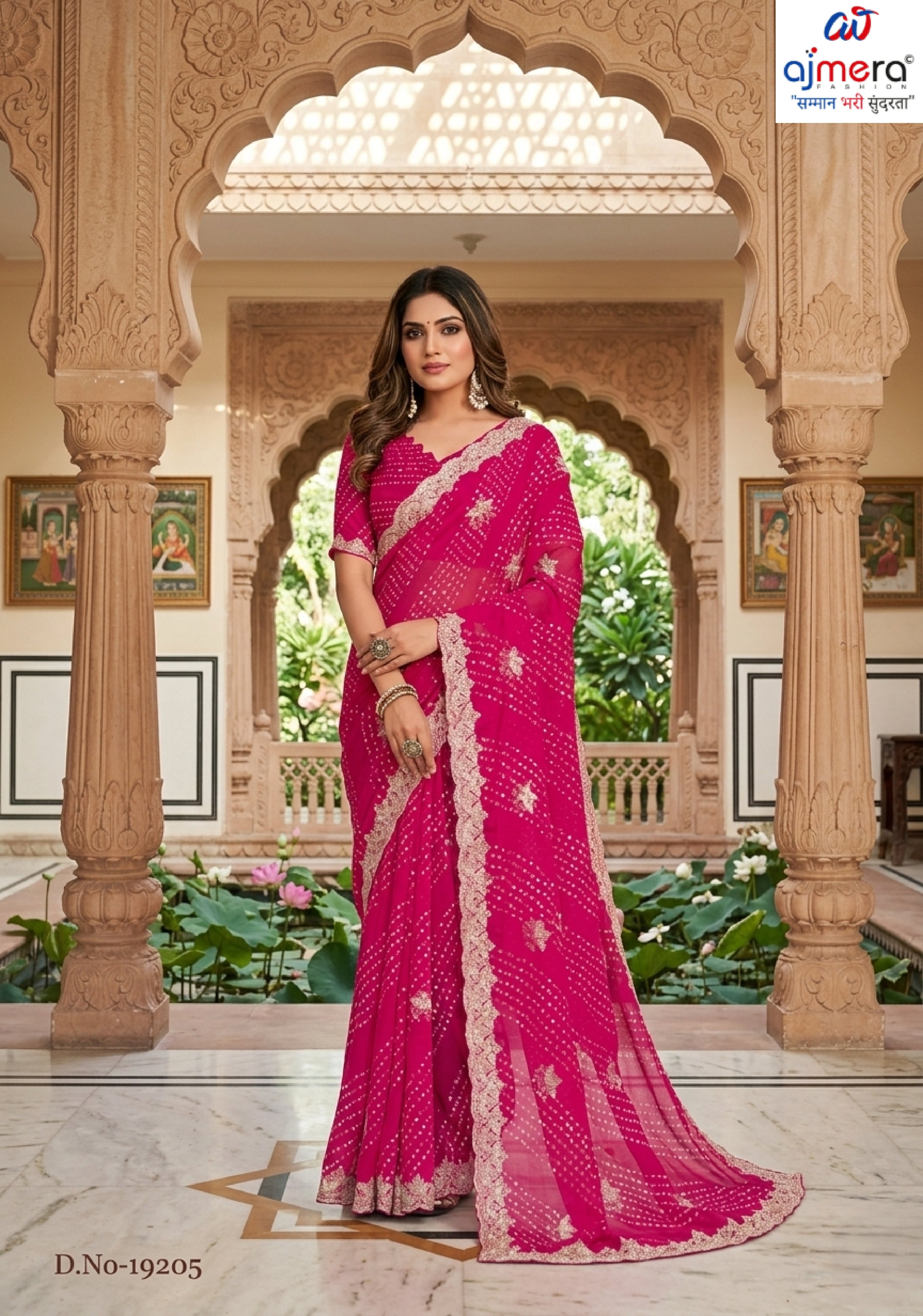 Fashionable Printed Saree without Blouse for Festive Collection  | JS-KANCHAN-2