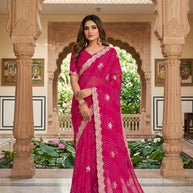 Fashionable Printed Saree without Blouse for Festive Collection  | JS-KANCHAN-2