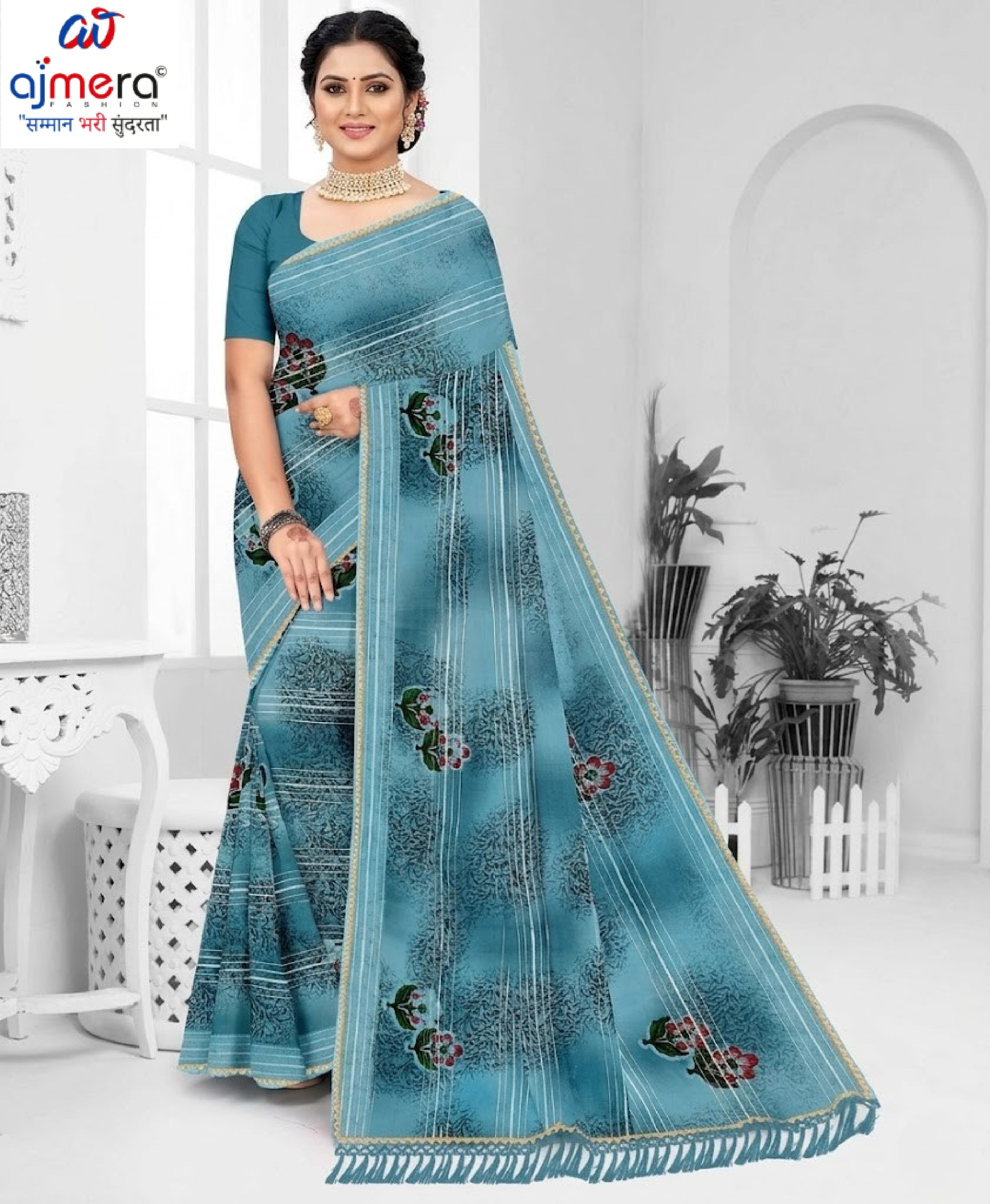 Graceful Printed Saree with Blouse Piece for Modern Ethnic Fashion  | GPT-BIJLI-3