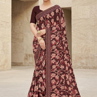 Dyed Matching Saree Exporter with Blouse Piece for Premium Ethnic and Traditional Wear | RRJ-JALPARI