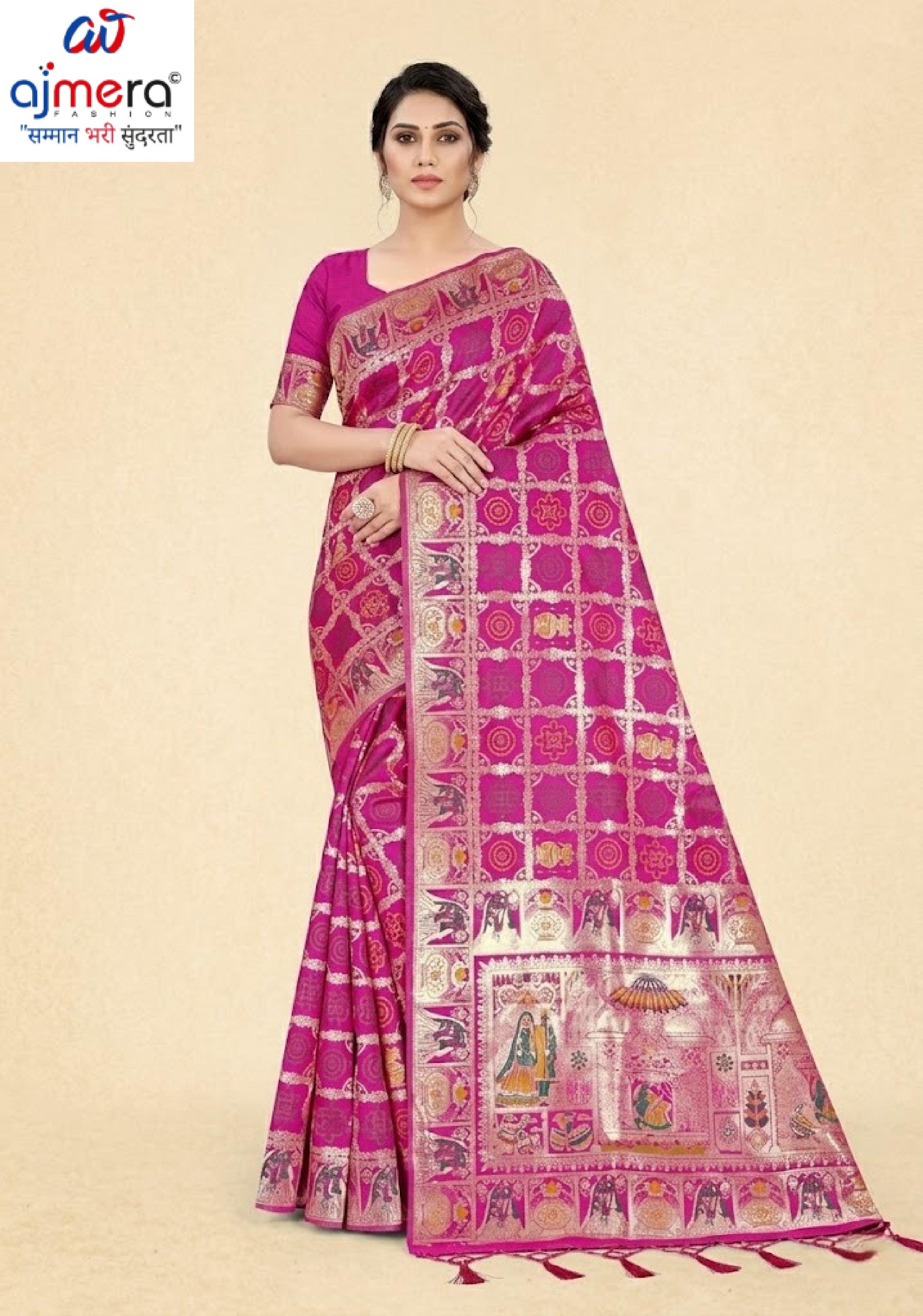 Luxury Jacquard Silk Saree with Blouse Piece for Wedding & Party Wear | TUL-PREM PAKHI SILK VOL-13