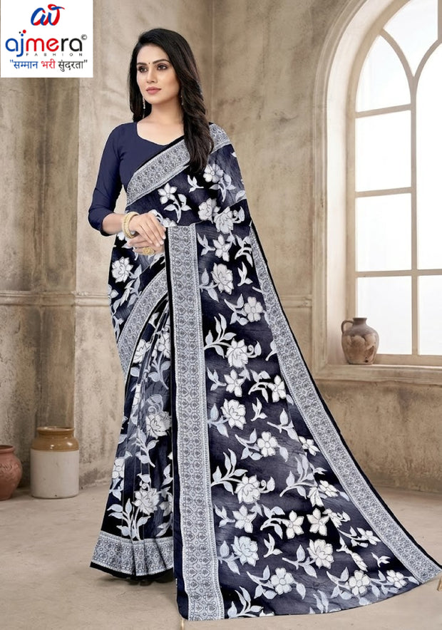 Trendy Printed Saree with Blouse Piece for Women’s Ethnic Wardrobe  | CAS-PURNIMA