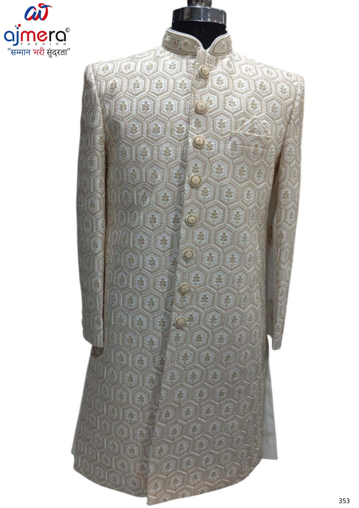 Mens Sherwani Manufacturer for Resellers | SNA-MSW11062