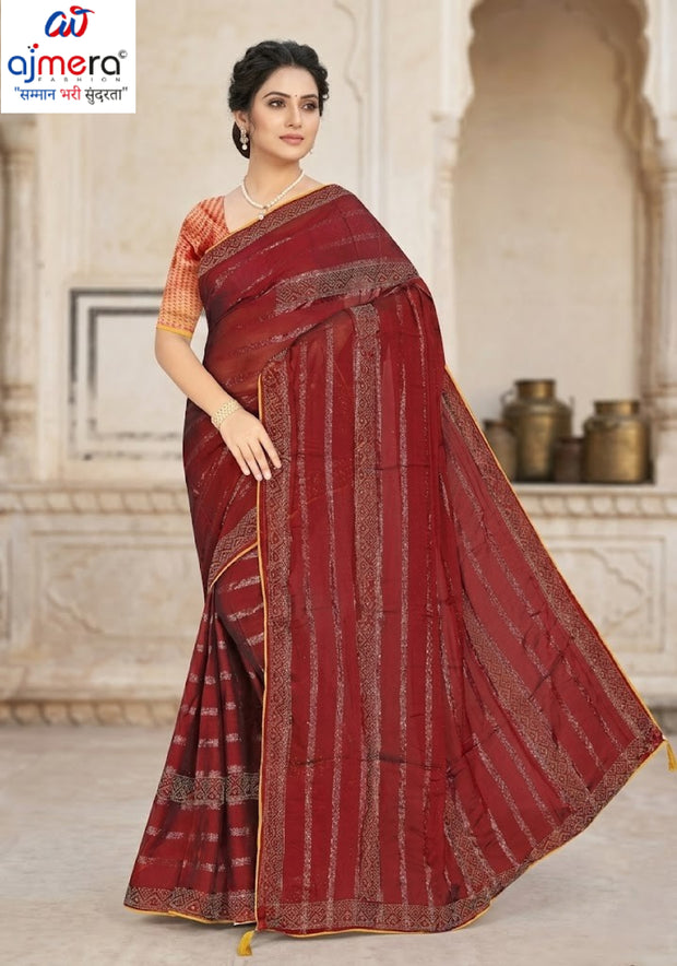 Fancy Dyed Matching Saree with Blouse Piece for Premium Ethnic and Traditional Wear | RAL-JUGNU