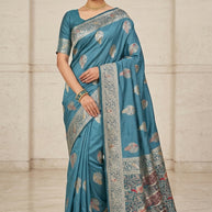 Grand Jacquard Silk Saree With Blouse Piece | VML-PARNIKA