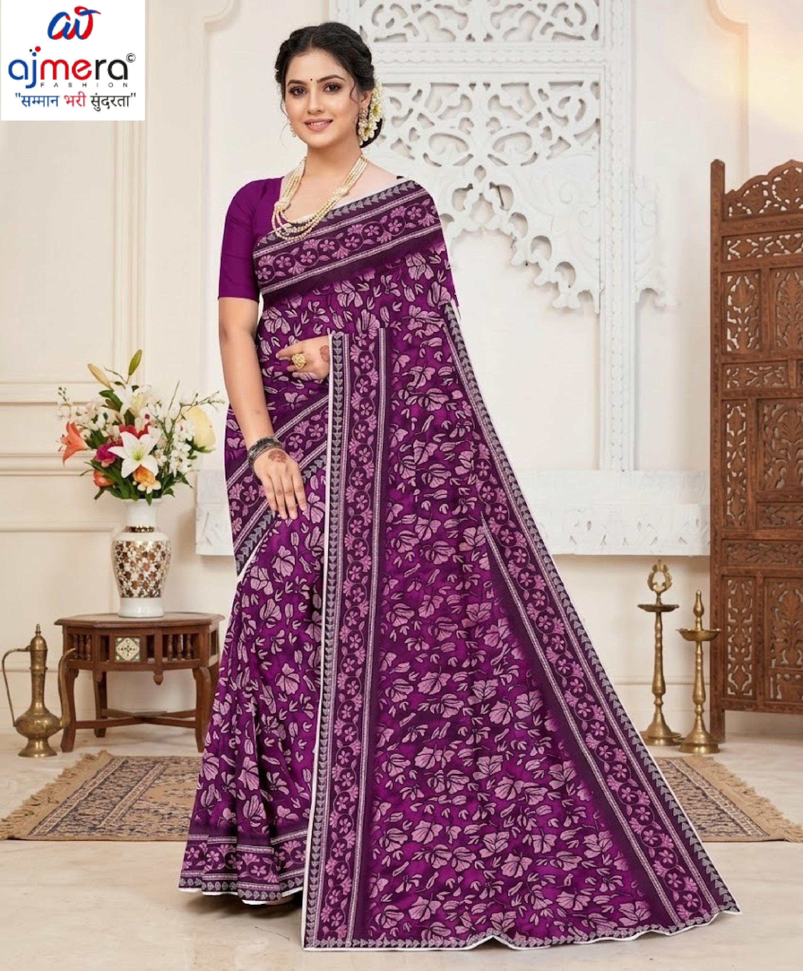 Contemporary Printed Saree with Blouse Piece for Premium Wear  | GPT-MEGHA-2