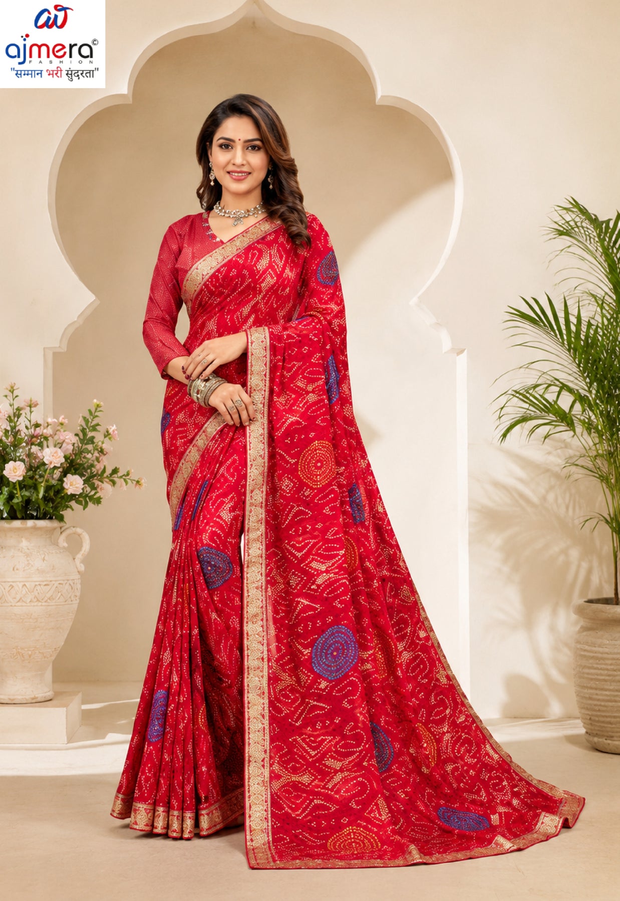 Trendy Printed Saree with Blouse Piece for Women’s Ethnic Wardrobe | RDD-NIKITA