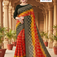 Printed Cotton Saree with Blouse Piece for Premium Ethnic and Traditional Wear | TLS-PRATHNA BP