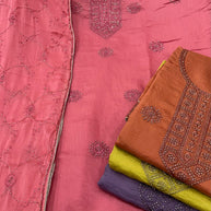 Premium Mal Chanderi Unstitched Suit Set | VAA-BONDING