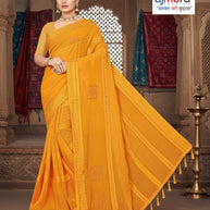 Dyed Matching Saree B2B Supplier with Blouse Piece for Premium Ethnic and Traditional Wear | RAL-CITY PALACE