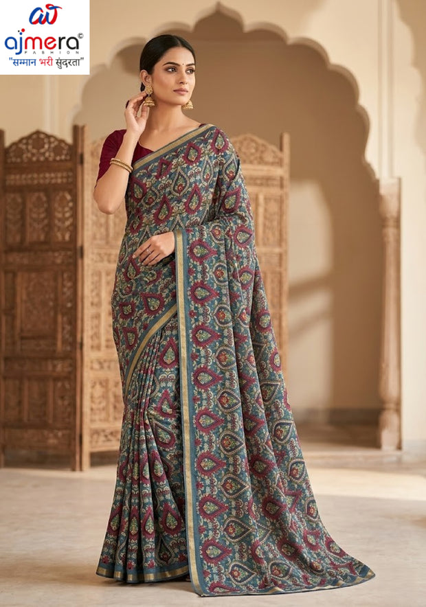 Classic Printed Saree with Blouse Piece for Timeless Traditional Style | SSR-ARPAN
