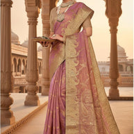 Rich Jacquard Silk Saree with Blouse Piece for Sophisticated Ethnic Style | SOJ-SANSKARI DULHAN