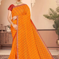 Premium Printed Saree with Matching Blouse Piece for Ethnic Elegance  | SNR-APNE