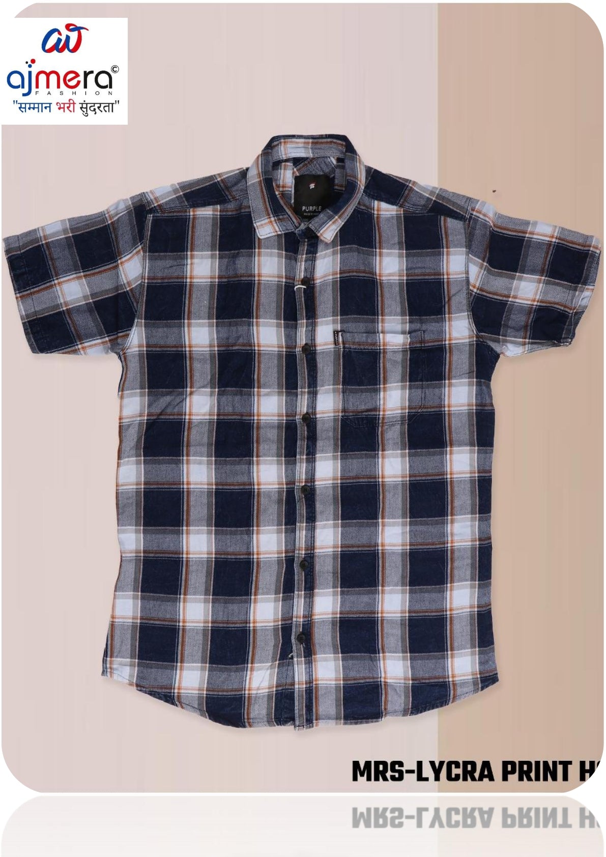 Mens Shirt Bulk Supplier India for Retailers | MRS-LYCRA PRINT HS