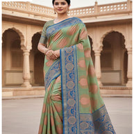 Vibrant Rapier Silk Matching Saree With Blouse Piece | RKI-RK320