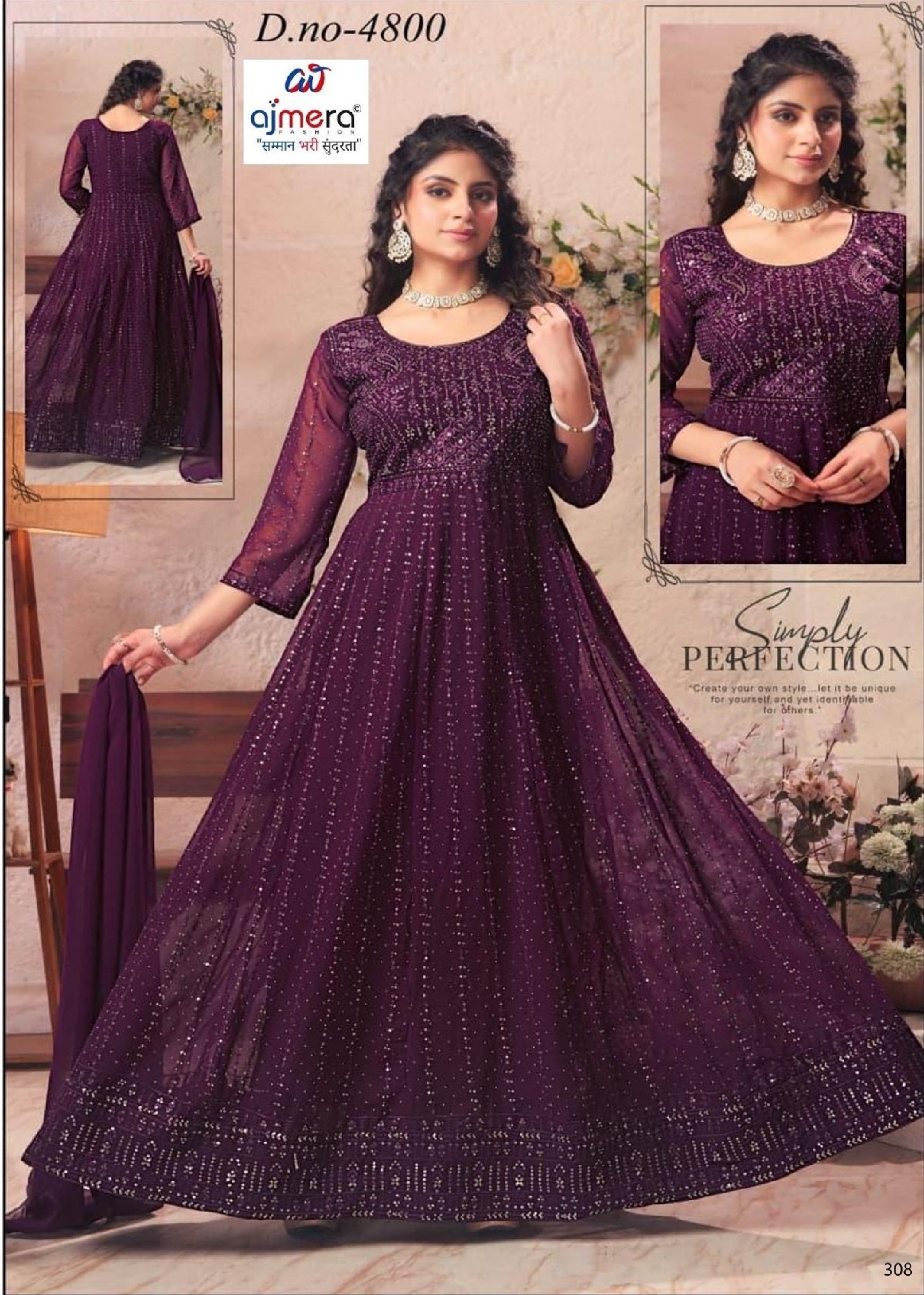 Elegant Jorjet Designer Party Wear Gown for Women | SHP-4800