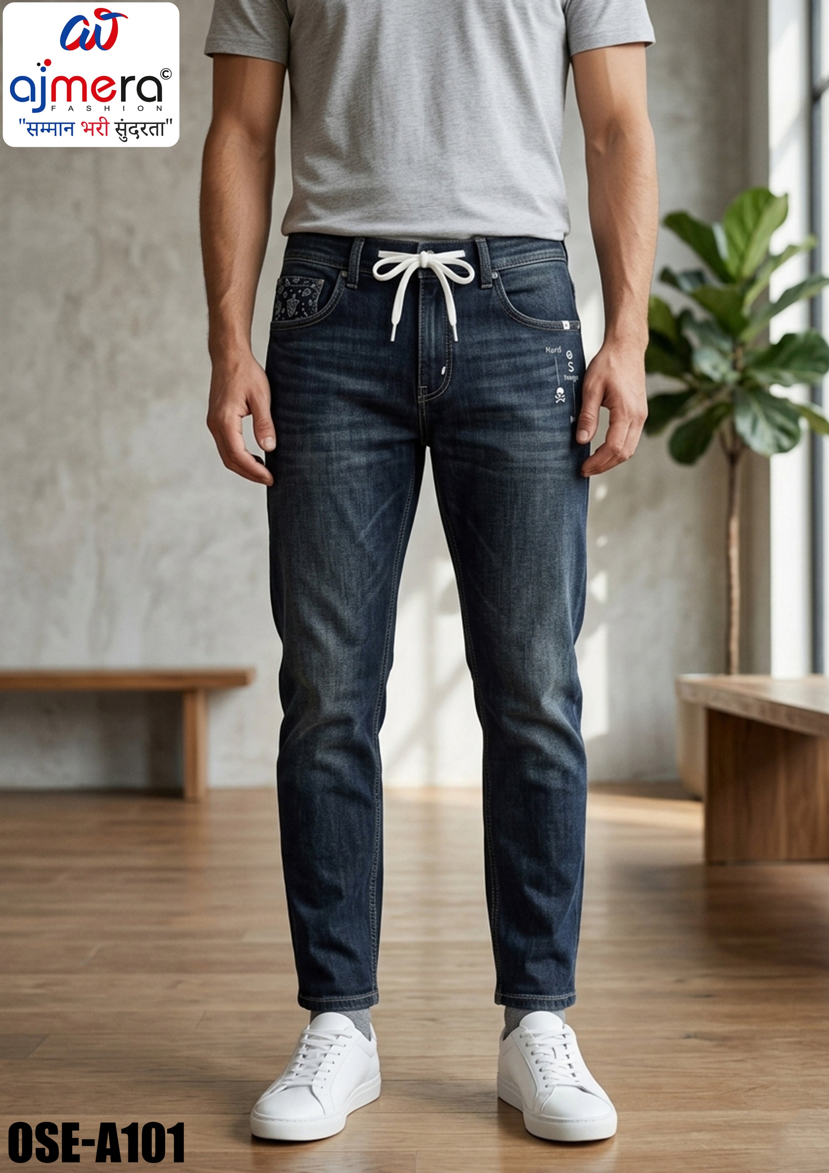 Premium Men's Denim Jeans for Casual & Everyday Wear | OSE-A101
